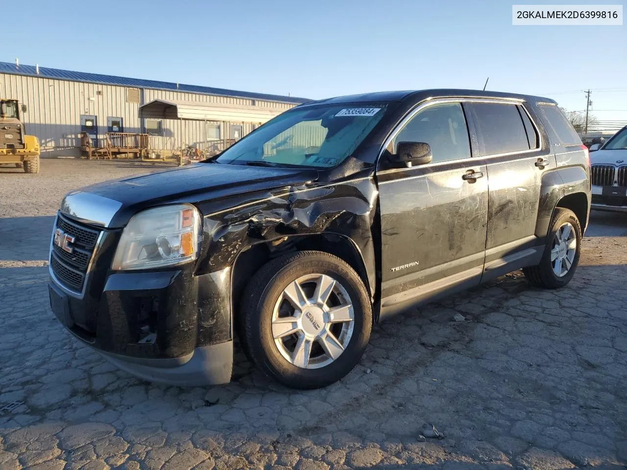 2013 GMC Terrain Sle VIN: 2GKALMEK2D6399816 Lot: 75359084