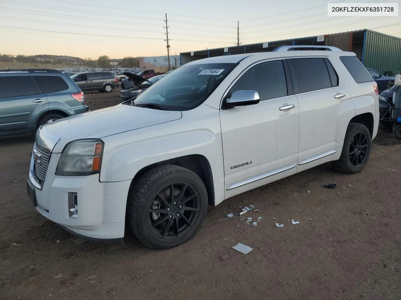 2015 GMC Terrain Denali VIN: 2GKFLZEKXF6351728 Lot: 81079464