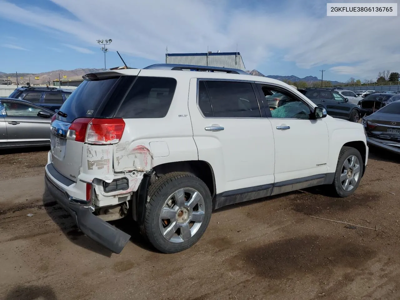 2016 GMC Terrain Slt VIN: 2GKFLUE38G6136765 Lot: 52836244