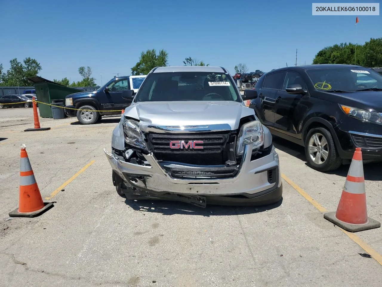 2016 GMC Terrain Sl VIN: 2GKALLEK6G6100018 Lot: 57090114