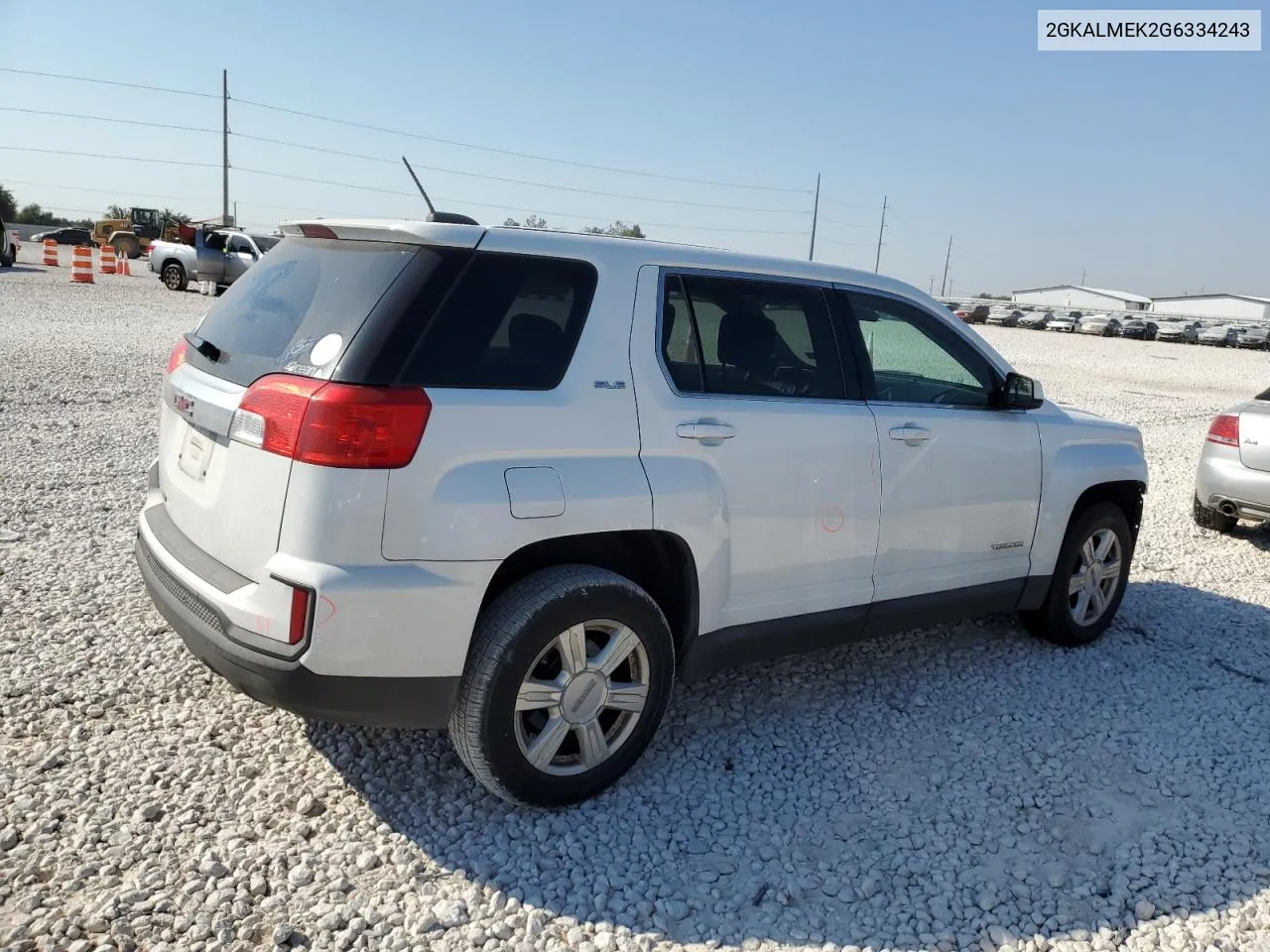 2016 GMC Terrain Sle VIN: 2GKALMEK2G6334243 Lot: 74143164