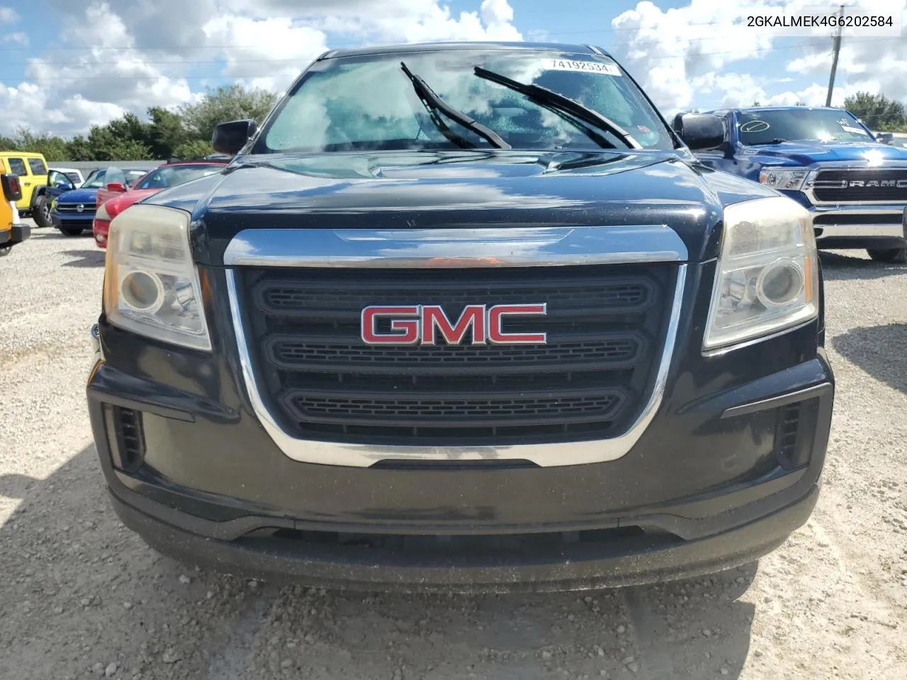 2016 GMC Terrain Sle VIN: 2GKALMEK4G6202584 Lot: 74192534