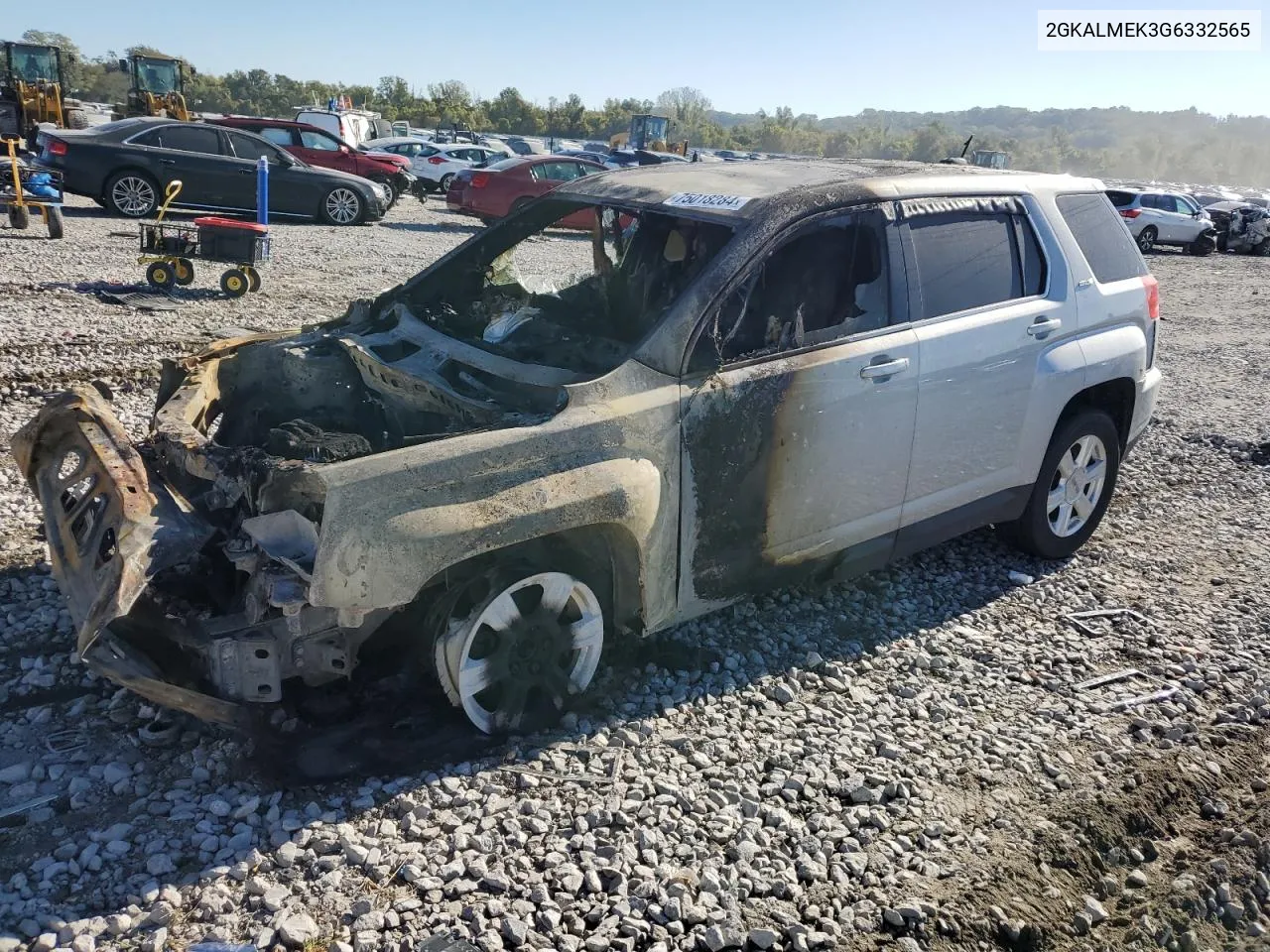 2016 GMC Terrain Sle VIN: 2GKALMEK3G6332565 Lot: 75018284