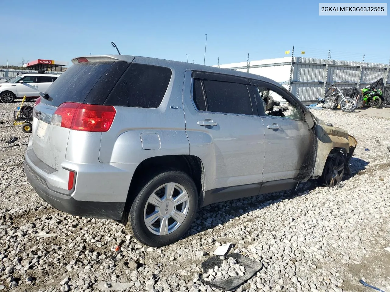 2016 GMC Terrain Sle VIN: 2GKALMEK3G6332565 Lot: 75018284