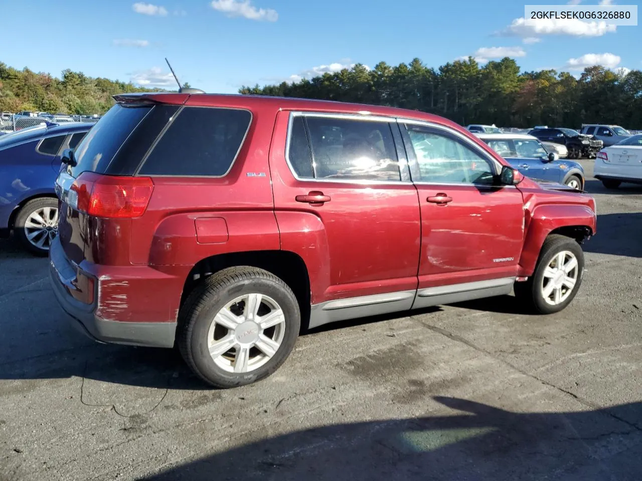 2016 GMC Terrain Sle VIN: 2GKFLSEK0G6326880 Lot: 75193144