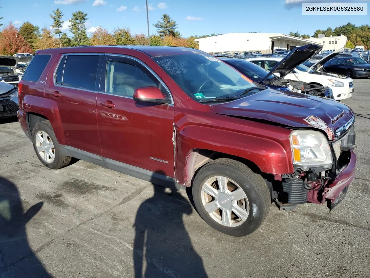 2016 GMC Terrain Sle VIN: 2GKFLSEK0G6326880 Lot: 75193144