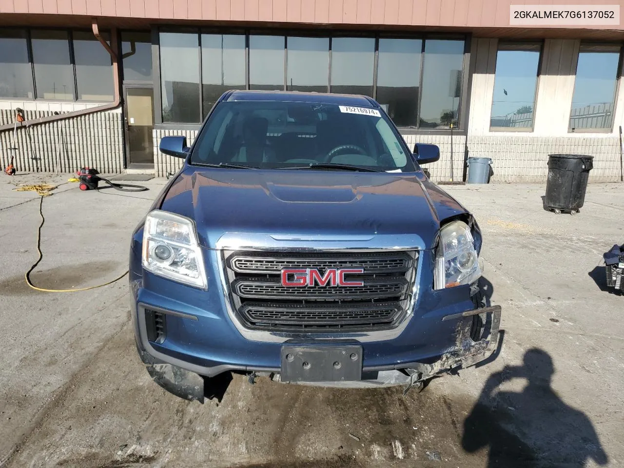 2016 GMC Terrain Sle VIN: 2GKALMEK7G6137052 Lot: 75216974