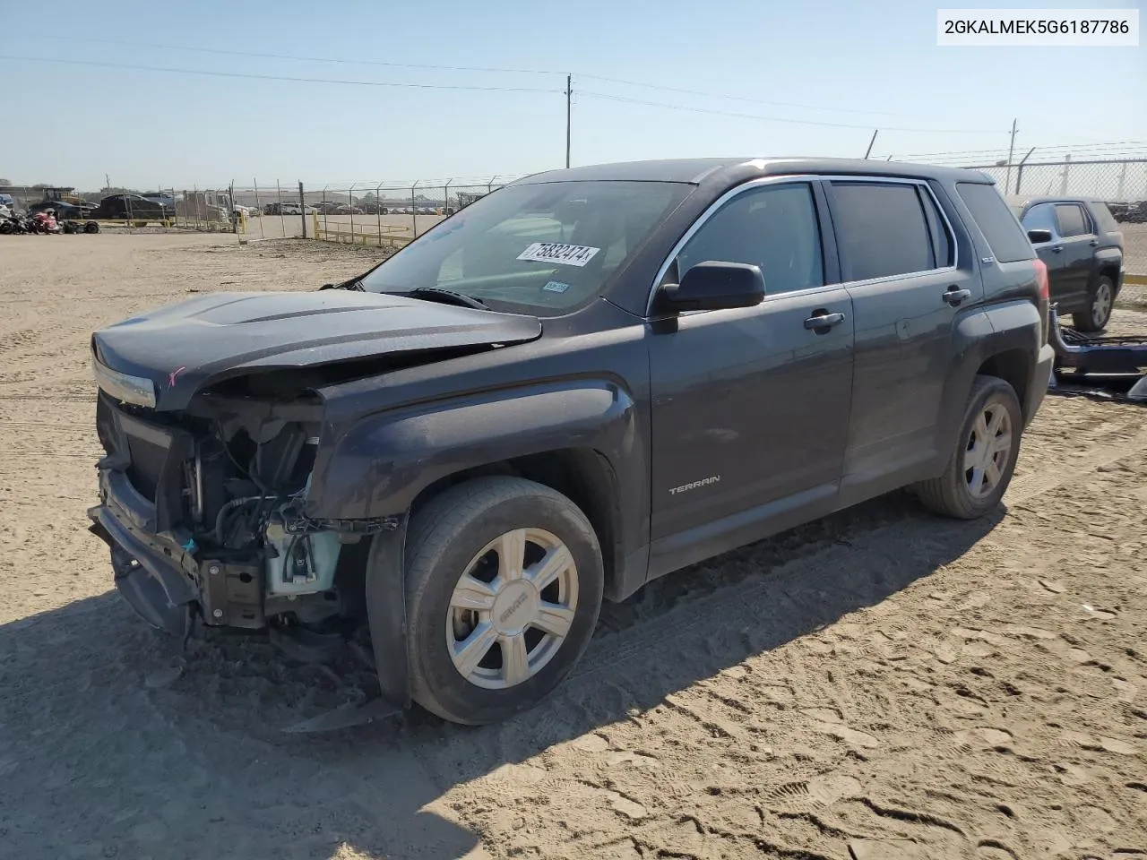 2016 GMC Terrain Sle VIN: 2GKALMEK5G6187786 Lot: 75832474