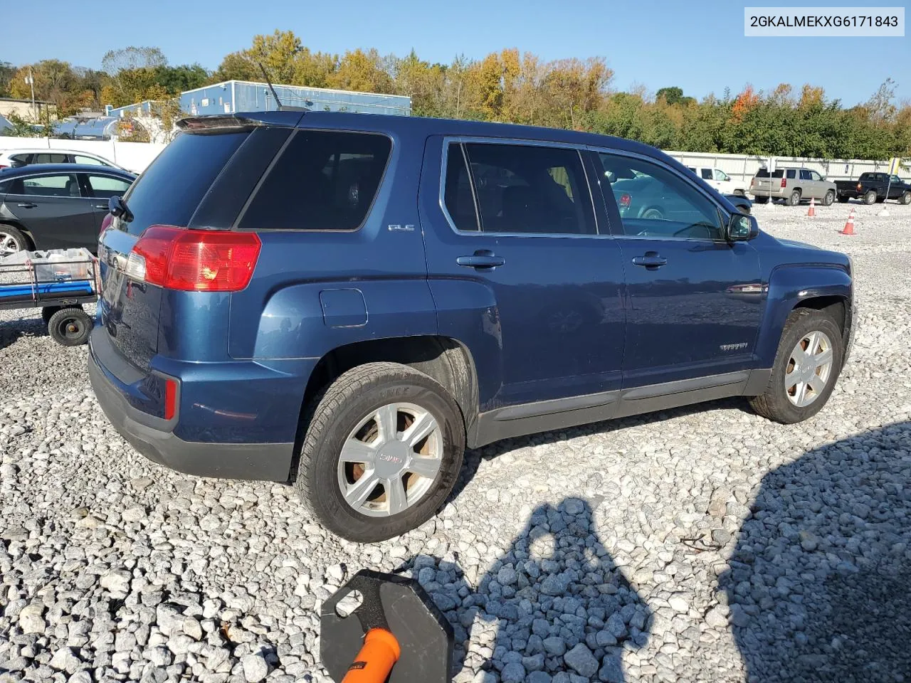 2016 GMC Terrain Sle VIN: 2GKALMEKXG6171843 Lot: 76664954