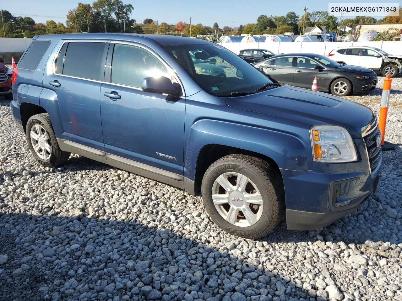 2016 GMC Terrain Sle VIN: 2GKALMEKXG6171843 Lot: 76664954