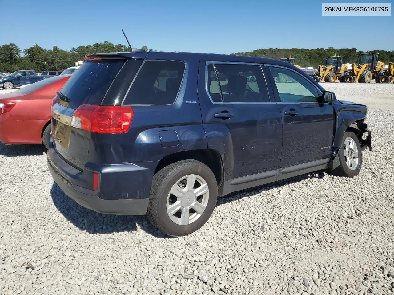 2016 GMC Terrain Sle VIN: 2GKALMEK8G6106795 Lot: 76682964