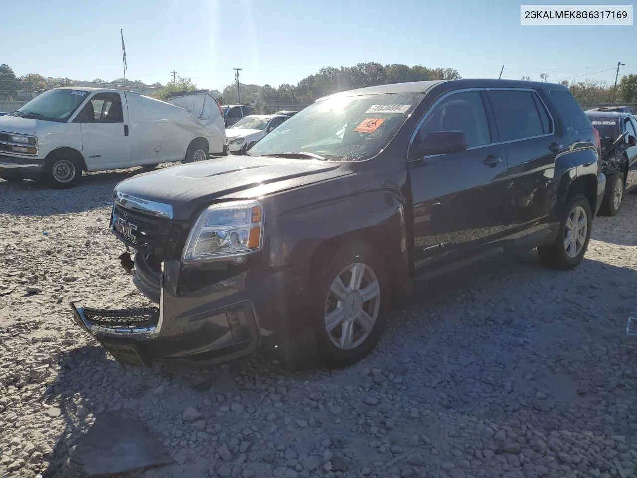 2016 GMC Terrain Sle VIN: 2GKALMEK8G6317169 Lot: 76836594