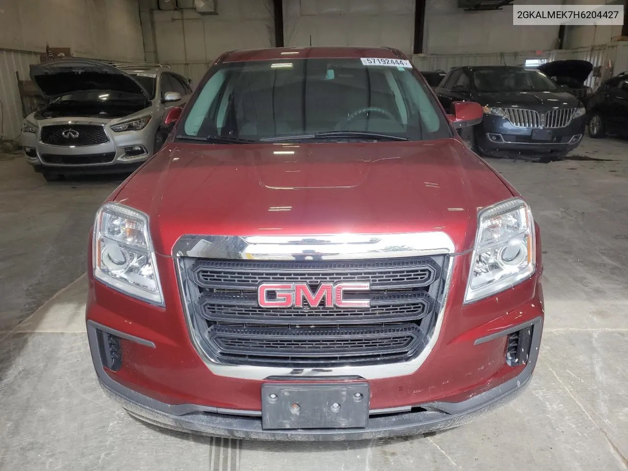 2017 GMC Terrain Sle VIN: 2GKALMEK7H6204427 Lot: 57192444