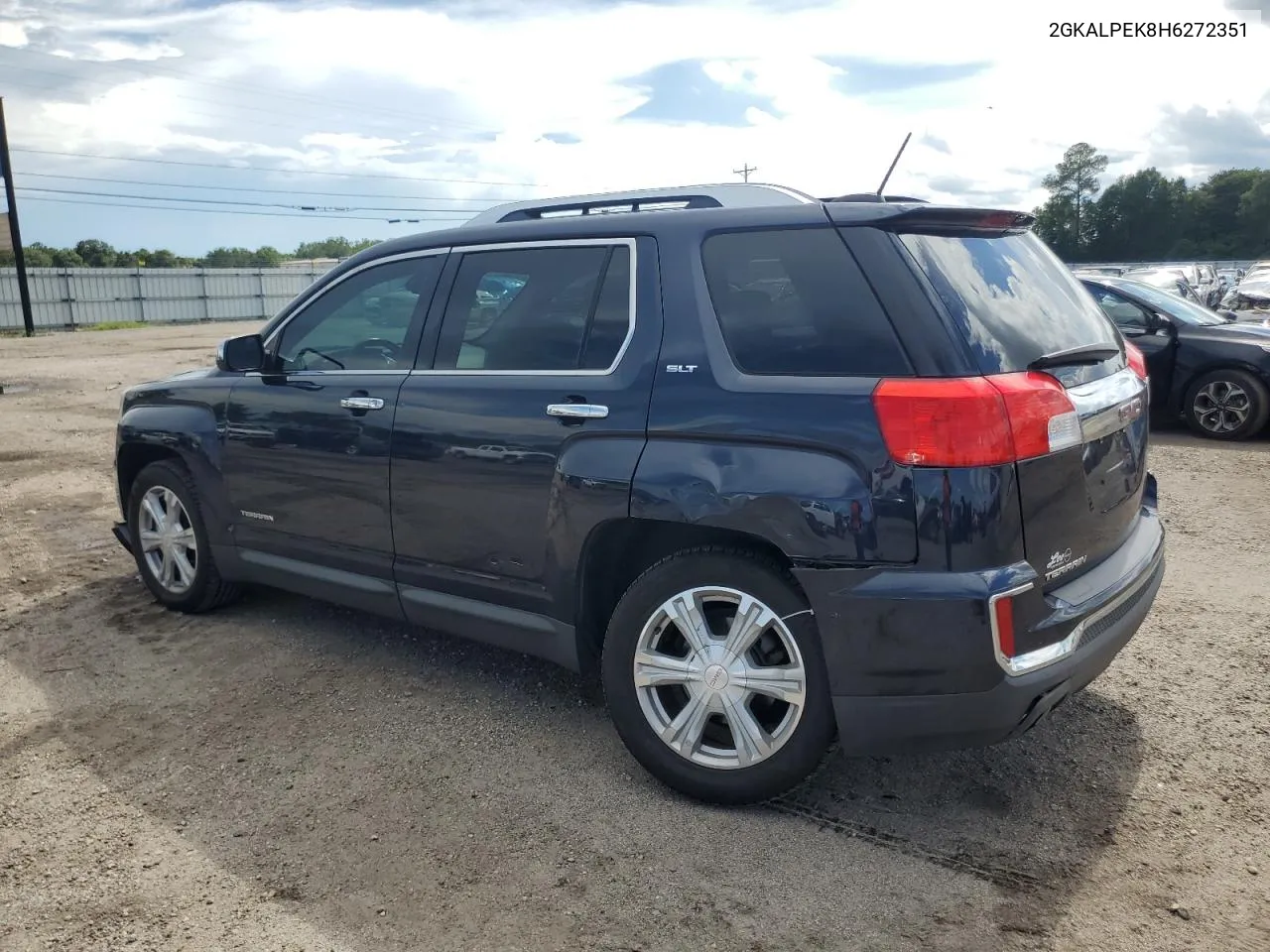 2017 GMC Terrain Slt VIN: 2GKALPEK8H6272351 Lot: 63621054