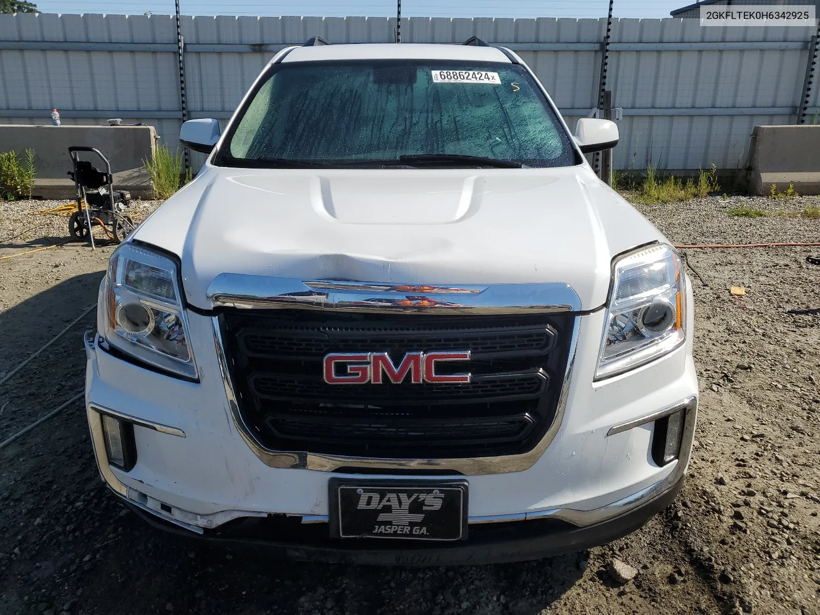 2017 GMC Terrain Sle VIN: 2GKFLTEK0H6342925 Lot: 68862424