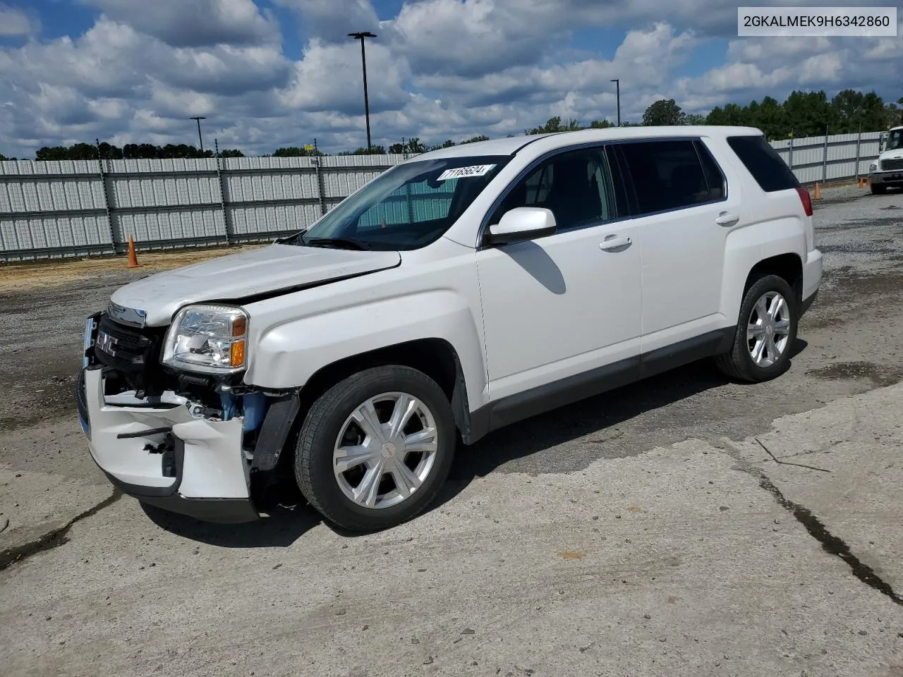 2017 GMC Terrain Sle VIN: 2GKALMEK9H6342860 Lot: 71165624