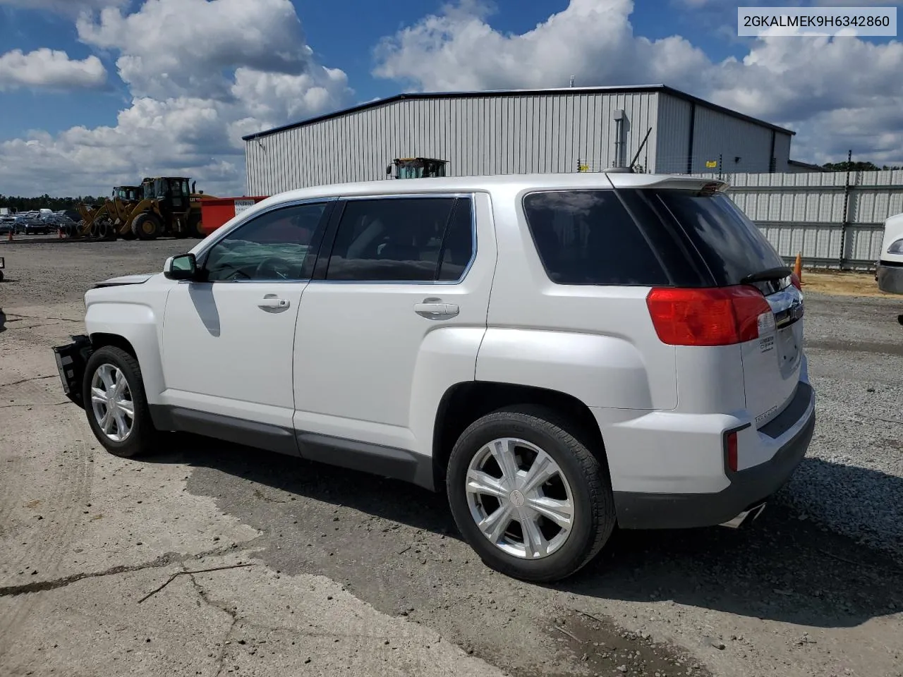 2017 GMC Terrain Sle VIN: 2GKALMEK9H6342860 Lot: 71165624