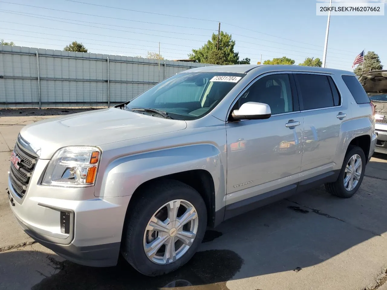 2017 GMC Terrain Sle VIN: 2GKFLSEK7H6207662 Lot: 73831704