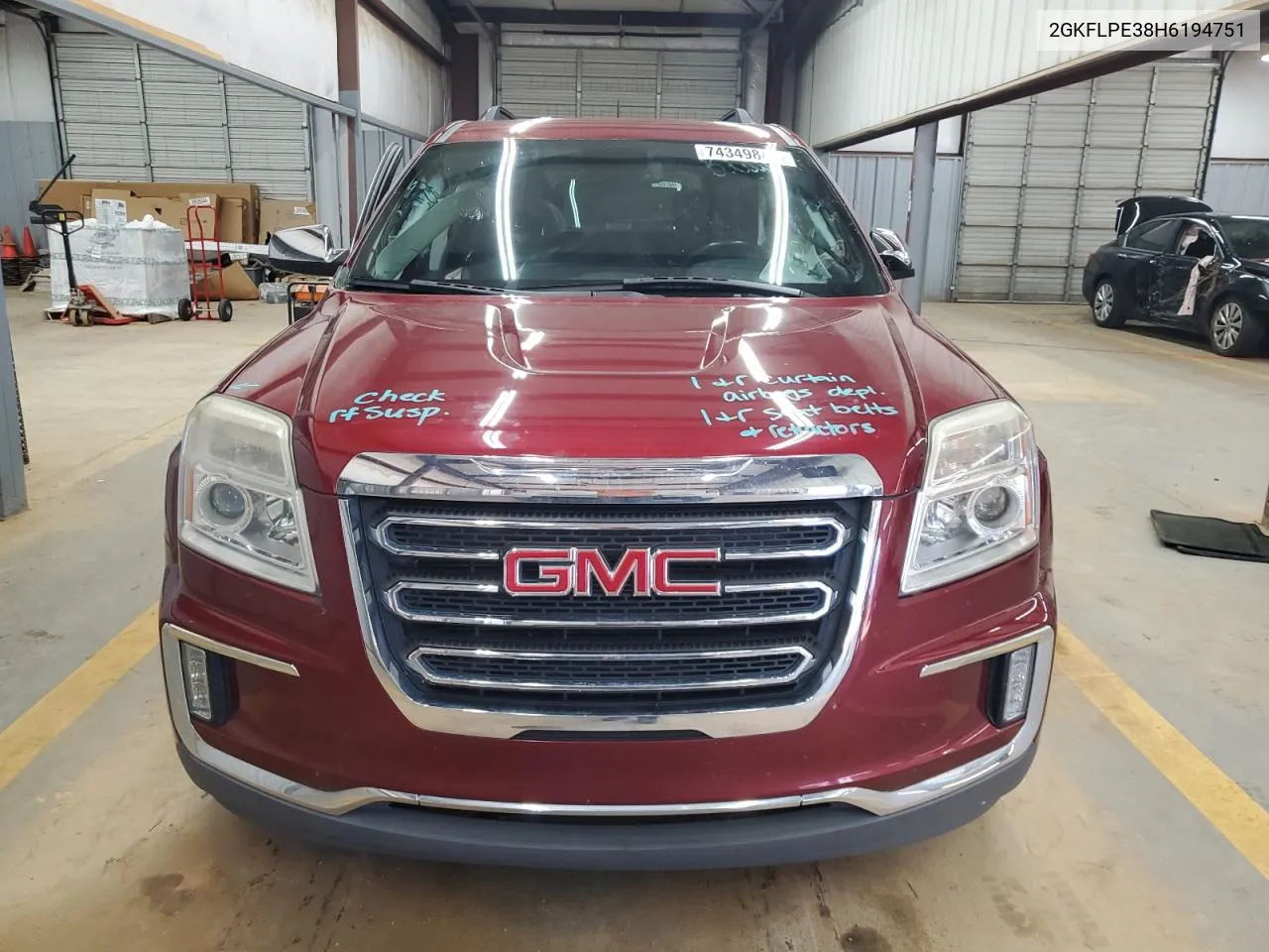 2017 GMC Terrain Slt VIN: 2GKFLPE38H6194751 Lot: 74349844