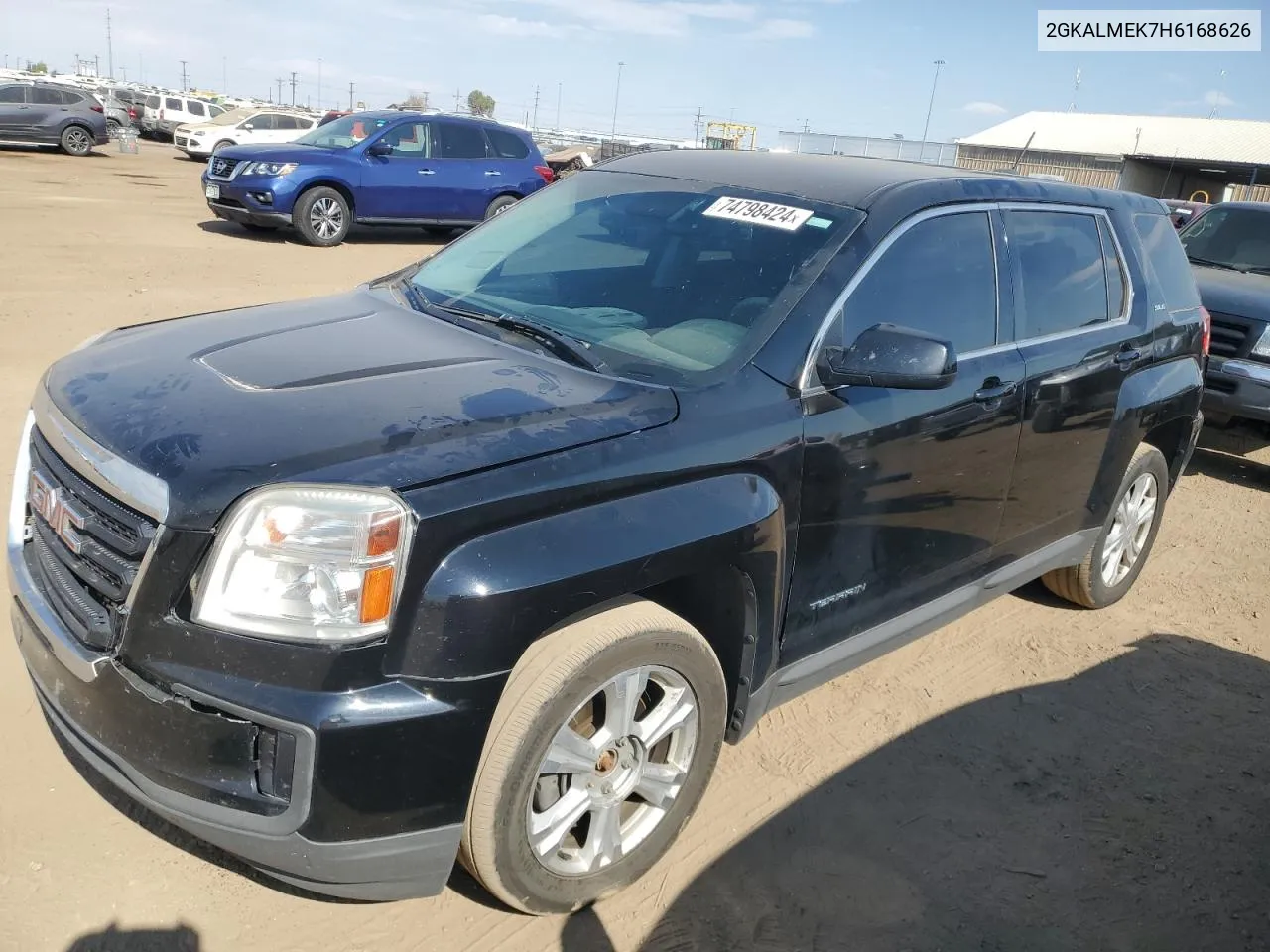 2017 GMC Terrain Sle VIN: 2GKALMEK7H6168626 Lot: 74798424