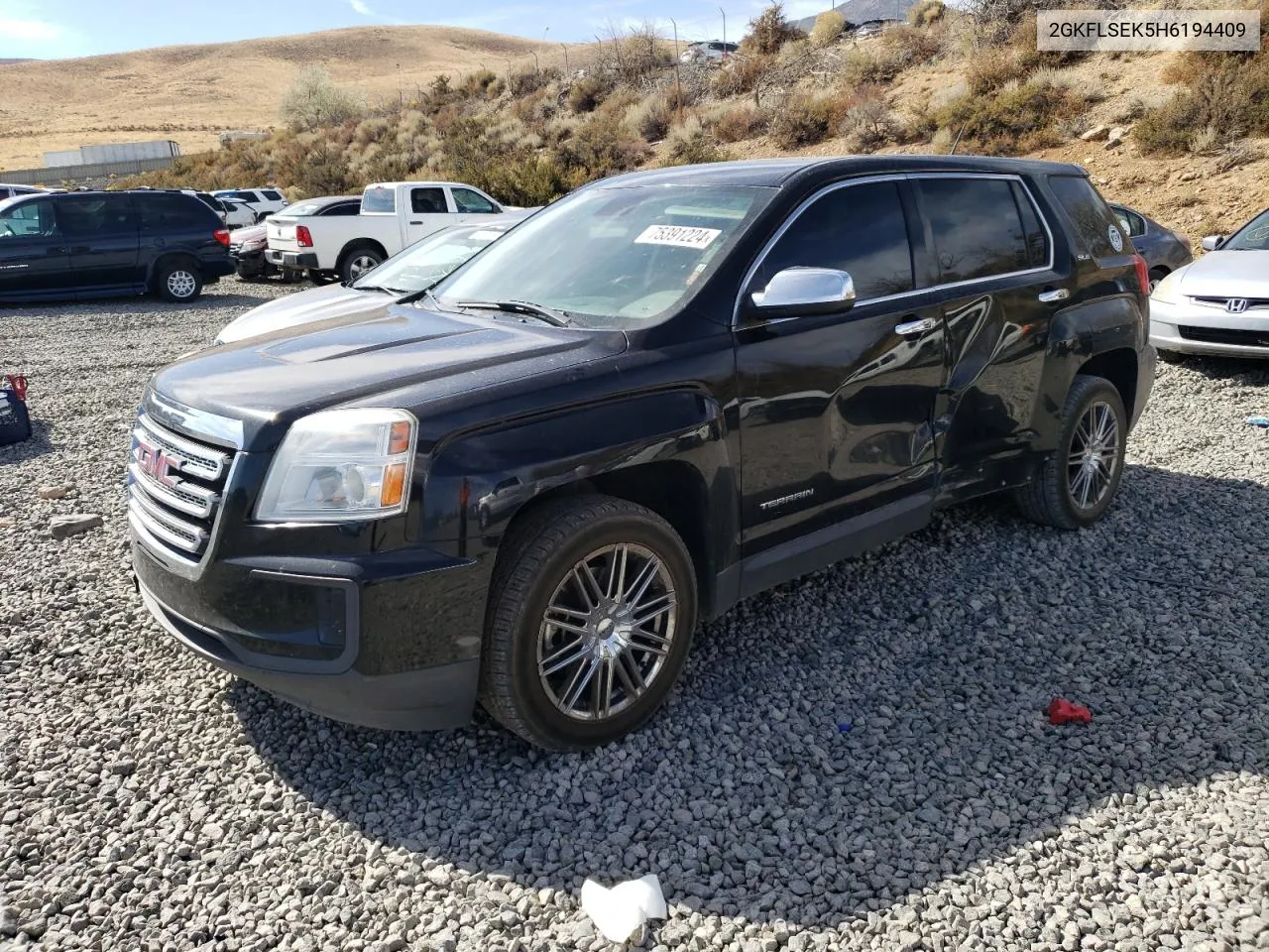 2017 GMC Terrain Sle VIN: 2GKFLSEK5H6194409 Lot: 75391224