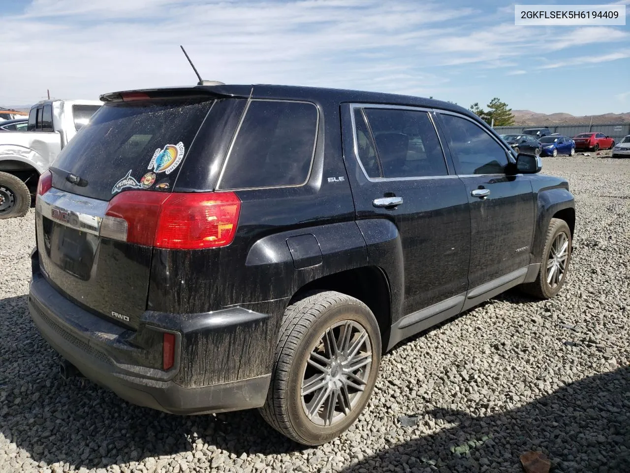 2017 GMC Terrain Sle VIN: 2GKFLSEK5H6194409 Lot: 75391224