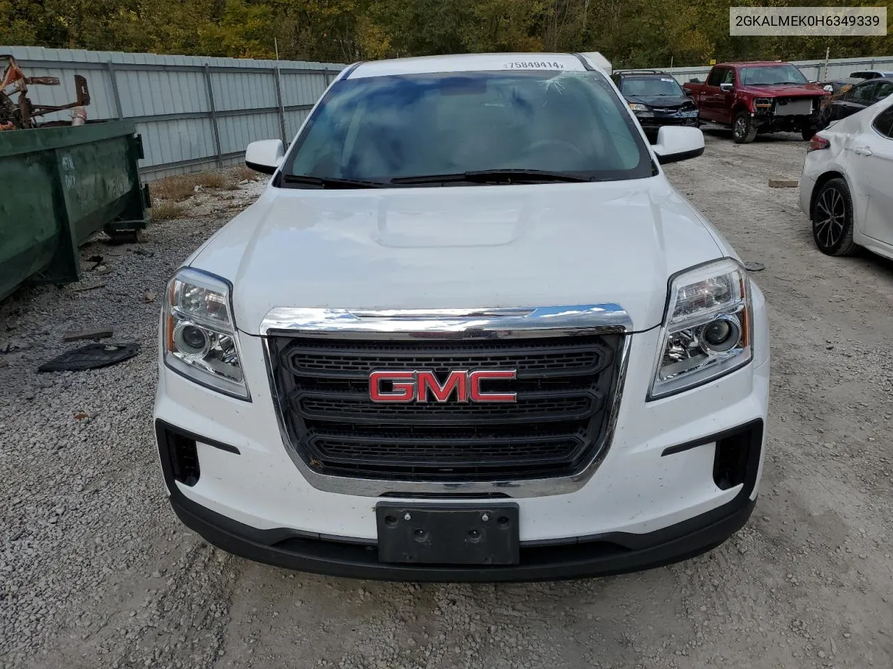 2017 GMC Terrain Sle VIN: 2GKALMEK0H6349339 Lot: 75849414