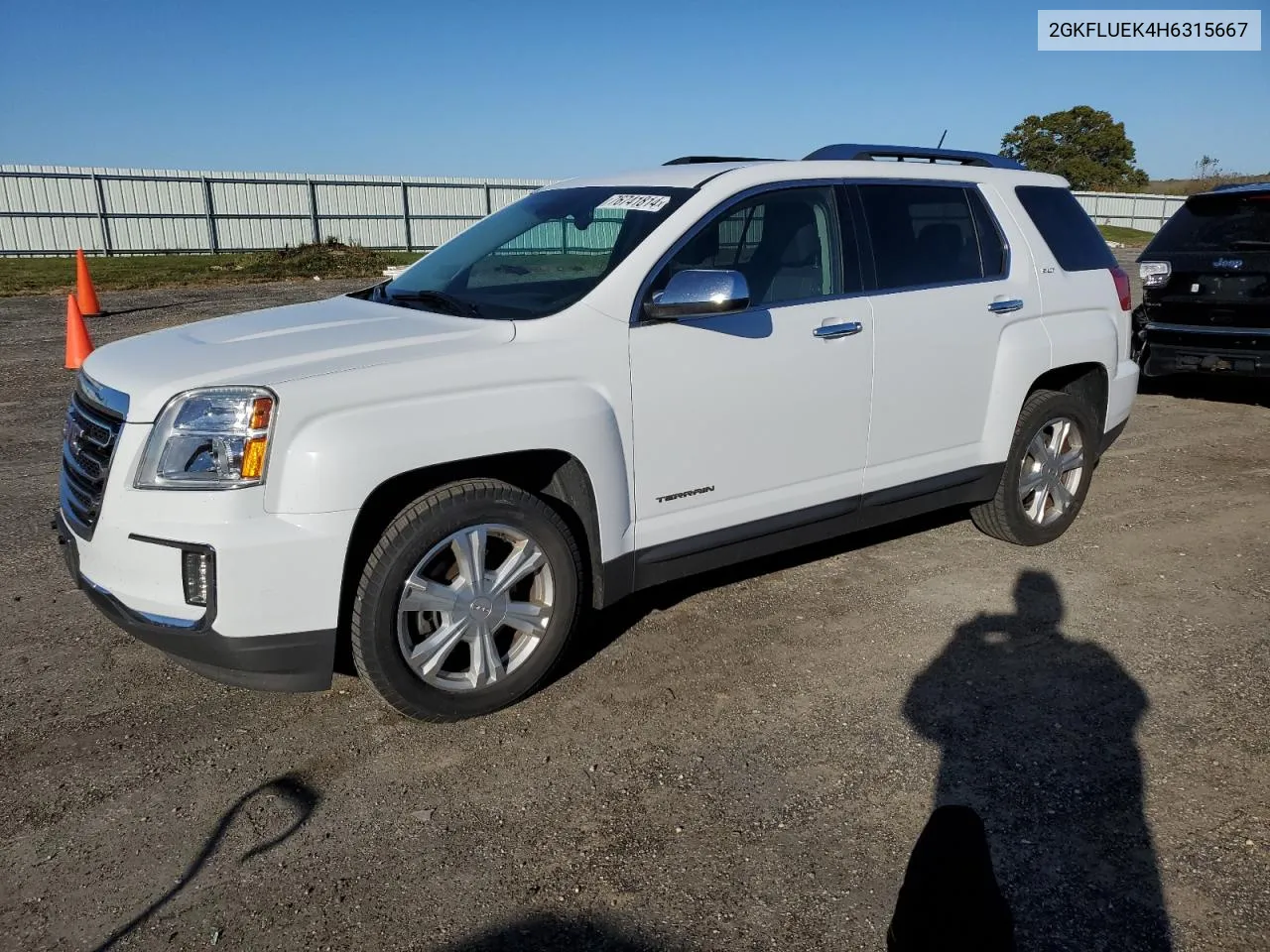 2017 GMC Terrain Slt VIN: 2GKFLUEK4H6315667 Lot: 76741814