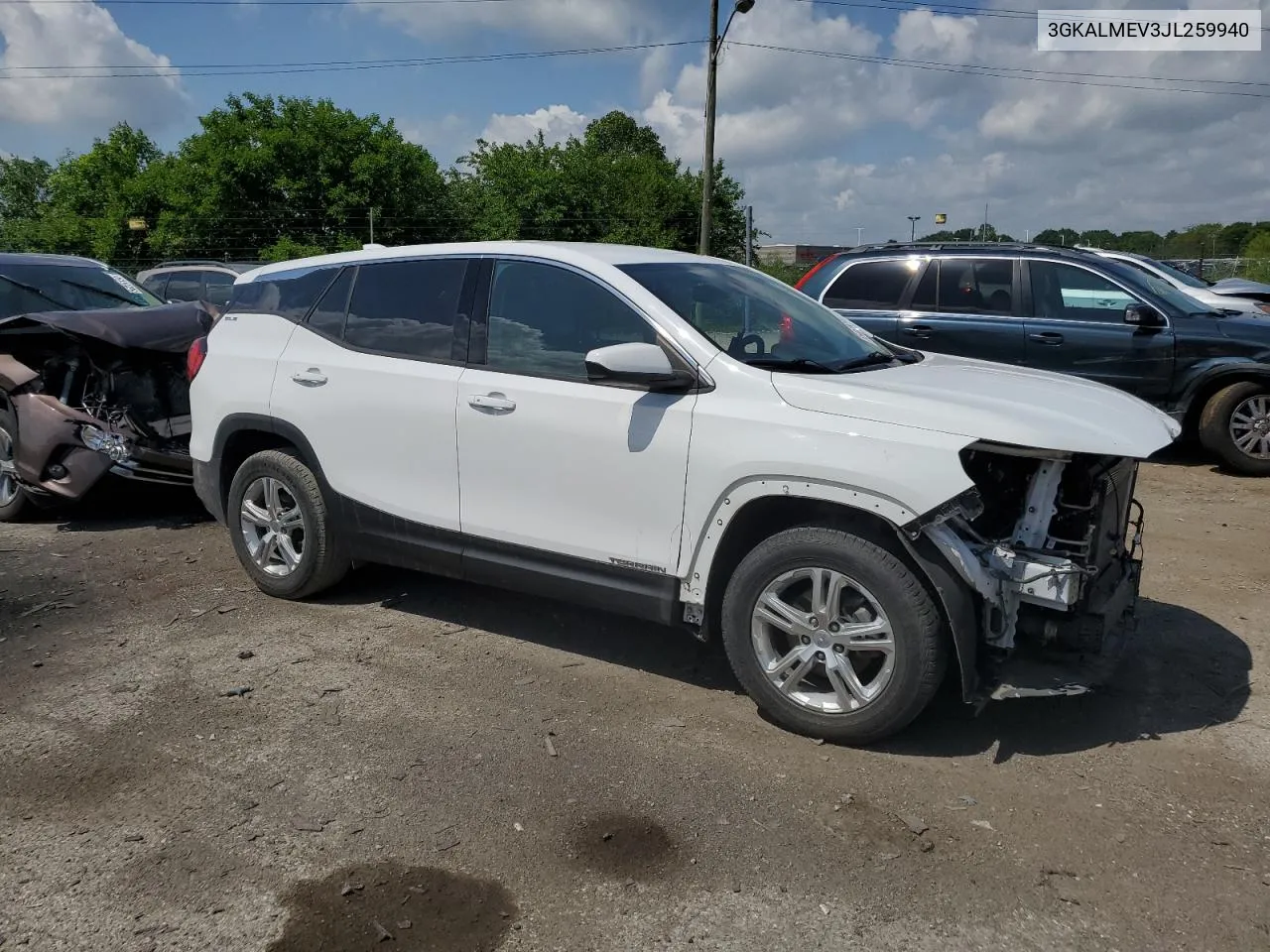 2018 GMC Terrain Sle VIN: 3GKALMEV3JL259940 Lot: 55463924