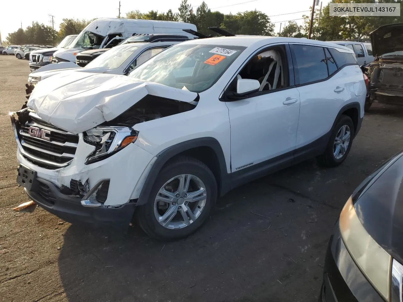 2018 GMC Terrain Sle VIN: 3GKALTEV0JL143167 Lot: 71275164