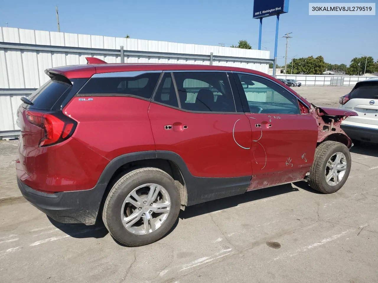 2018 GMC Terrain Sle VIN: 3GKALMEV8JL279519 Lot: 71513354