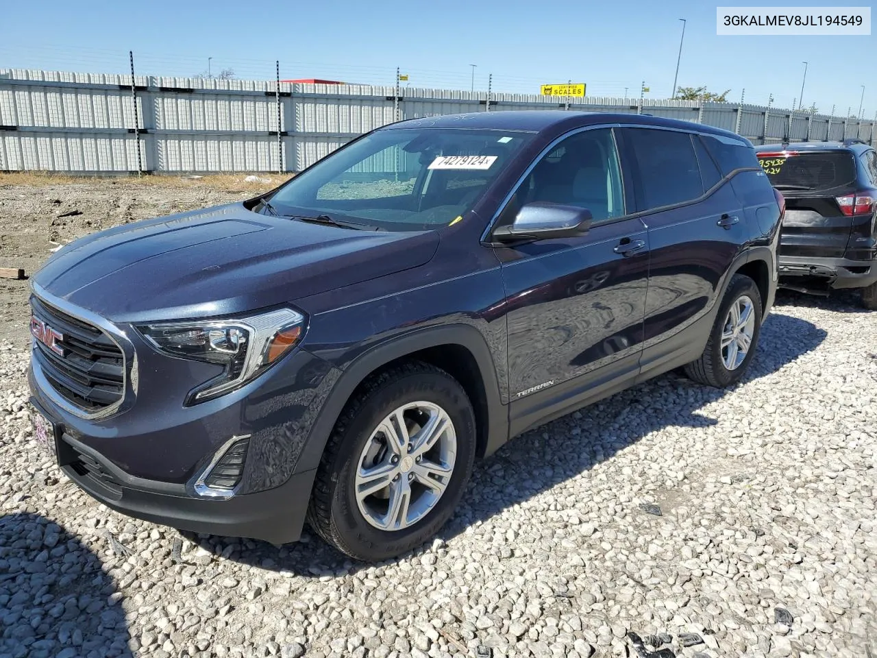 2018 GMC Terrain Sle VIN: 3GKALMEV8JL194549 Lot: 74279124