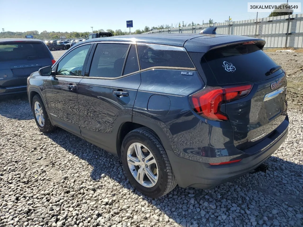 2018 GMC Terrain Sle VIN: 3GKALMEV8JL194549 Lot: 74279124