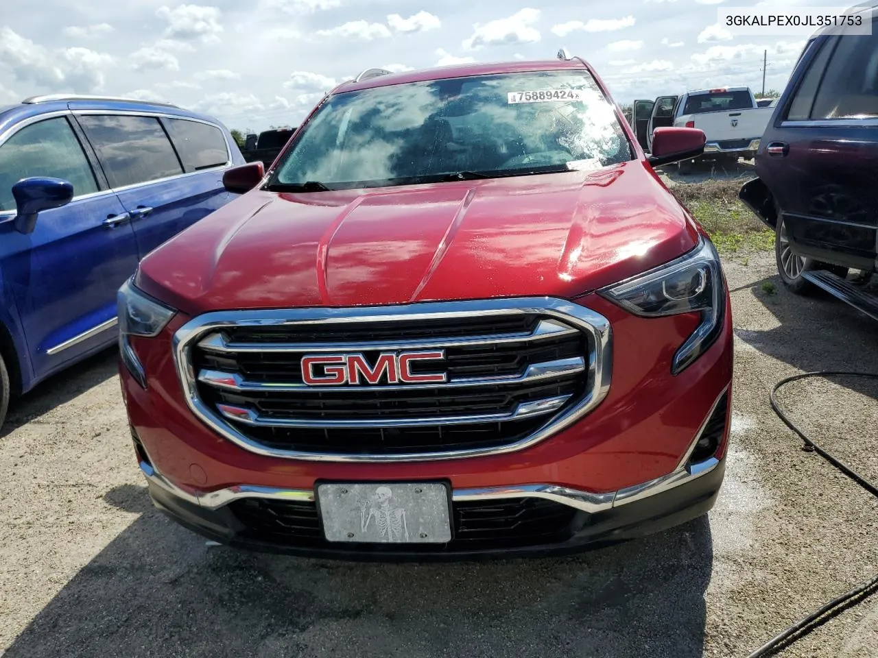 2018 GMC Terrain Slt VIN: 3GKALPEX0JL351753 Lot: 75889424