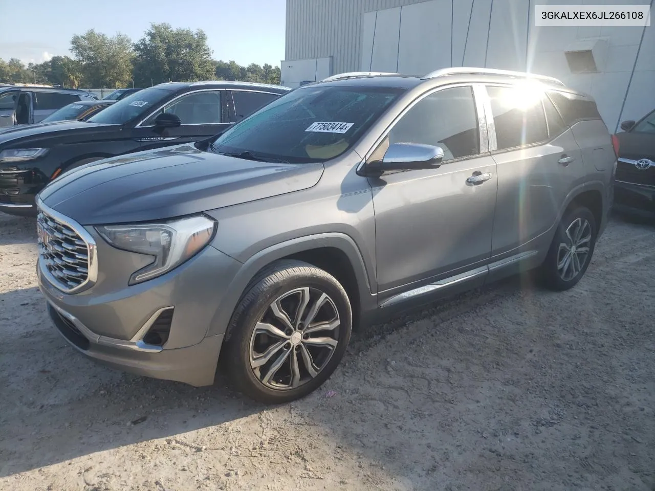 2018 GMC Terrain Denali VIN: 3GKALXEX6JL266108 Lot: 77503414