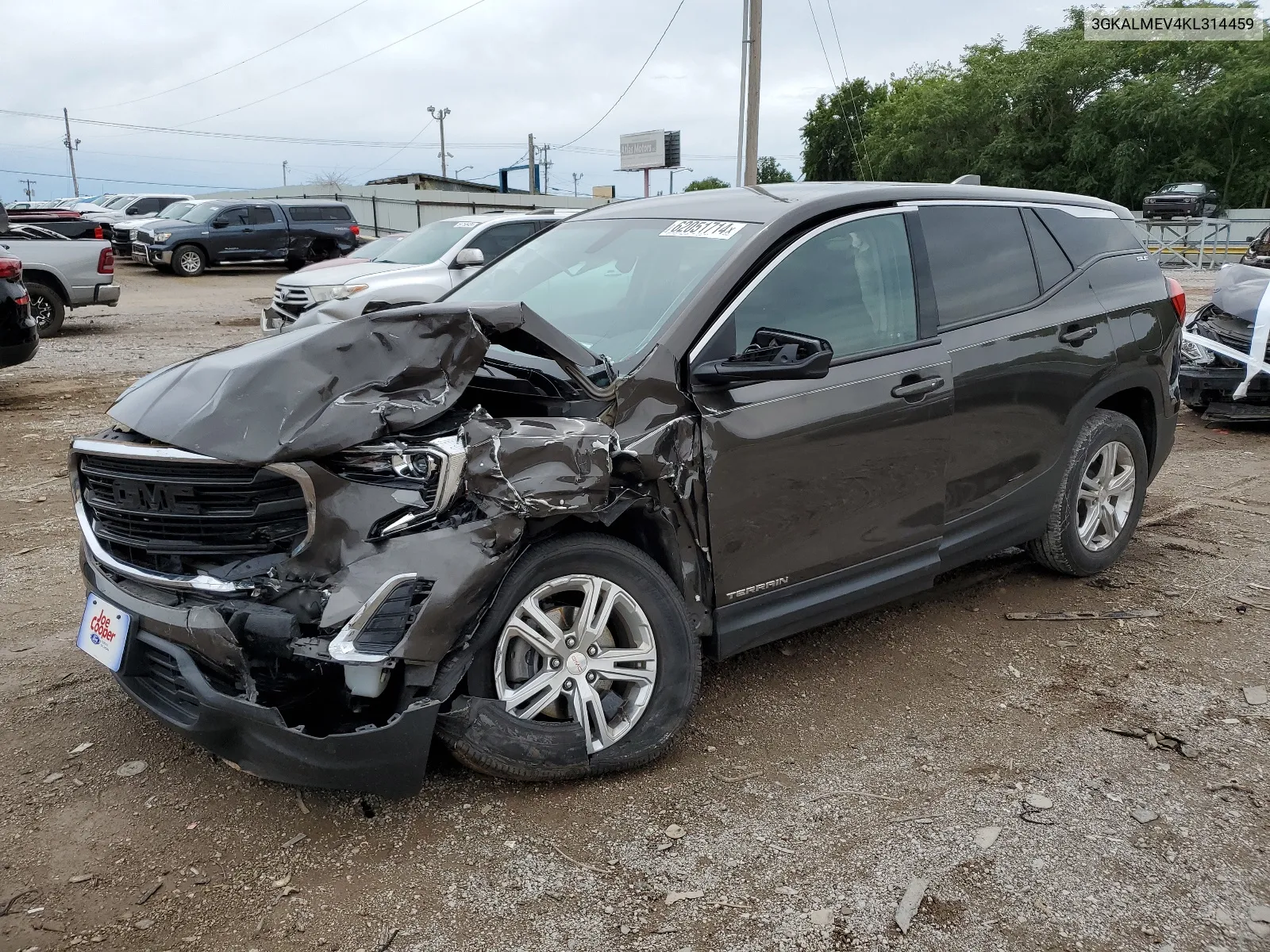 3GKALMEV4KL314459 2019 GMC Terrain Sle