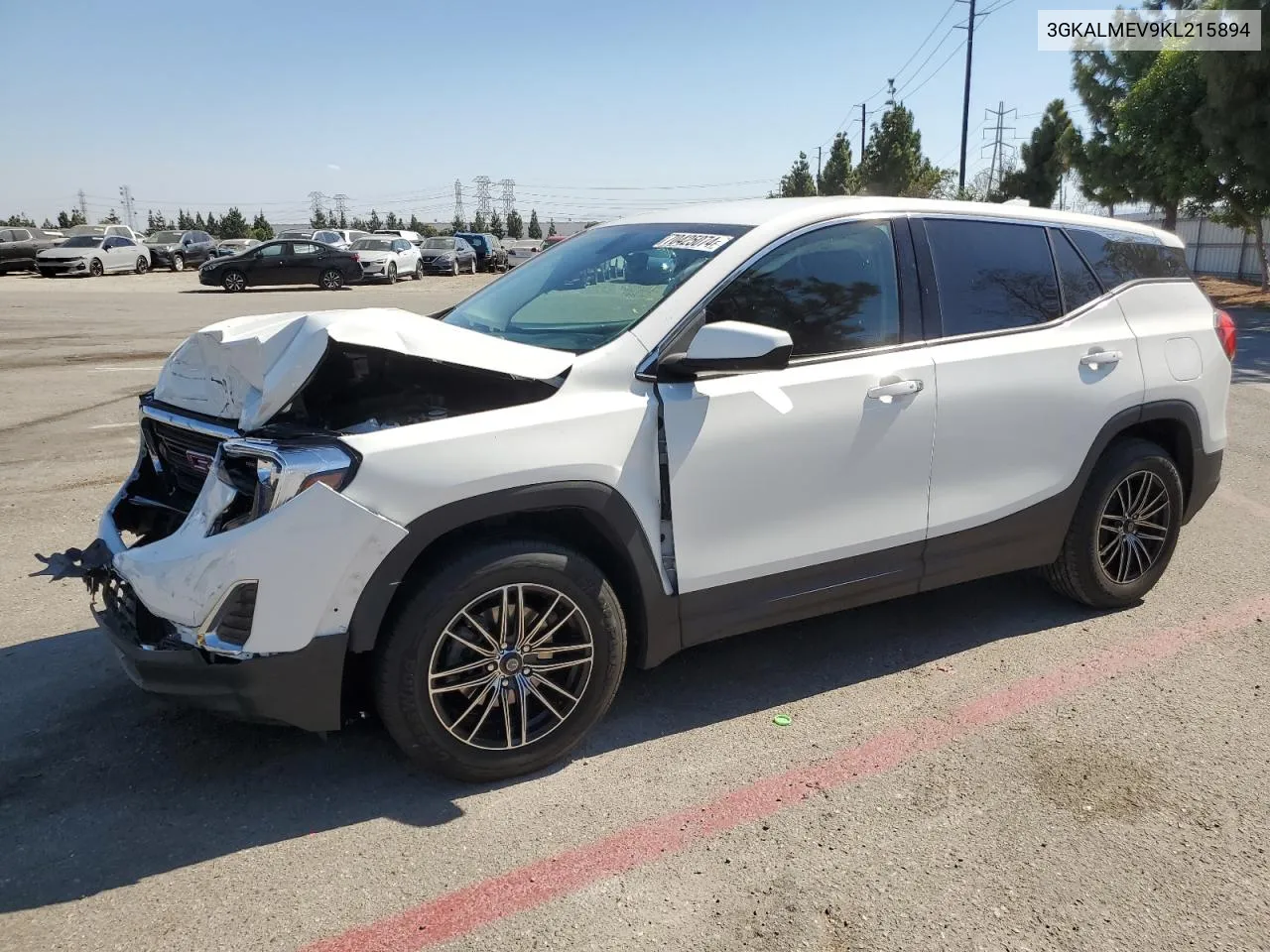 2019 GMC Terrain Sle VIN: 3GKALMEV9KL215894 Lot: 70425074