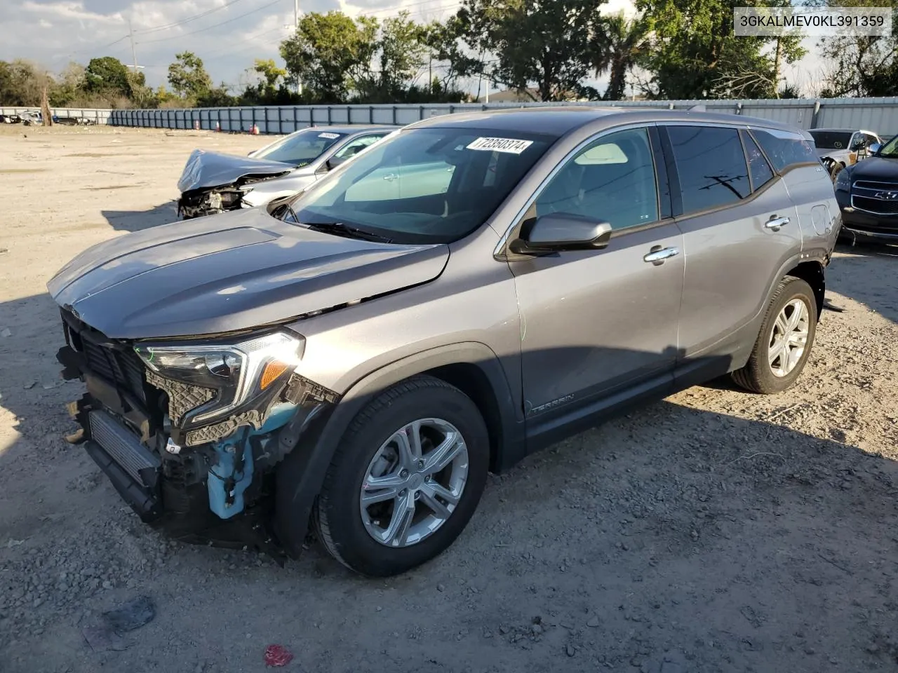 2019 GMC Terrain Sle VIN: 3GKALMEV0KL391359 Lot: 72350374