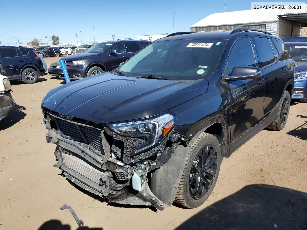 2019 GMC Terrain Slt VIN: 3GKALVEV5KL126801 Lot: 72972424