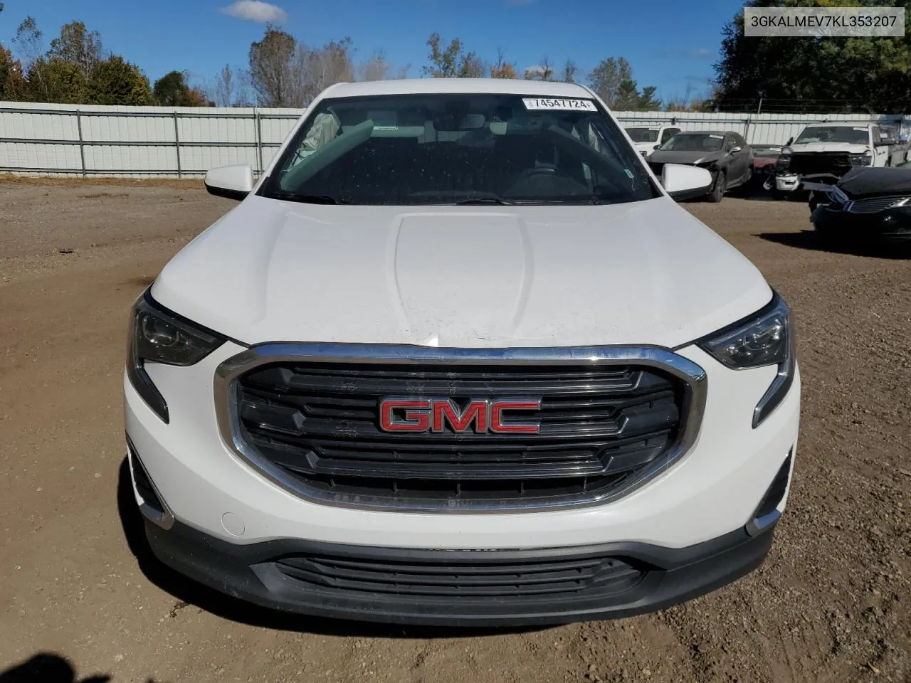 2019 GMC Terrain Sle VIN: 3GKALMEV7KL353207 Lot: 74547724