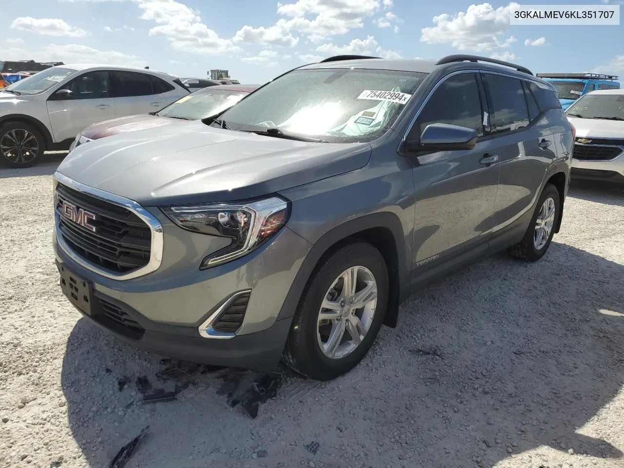 2019 GMC Terrain Sle VIN: 3GKALMEV6KL351707 Lot: 75402994