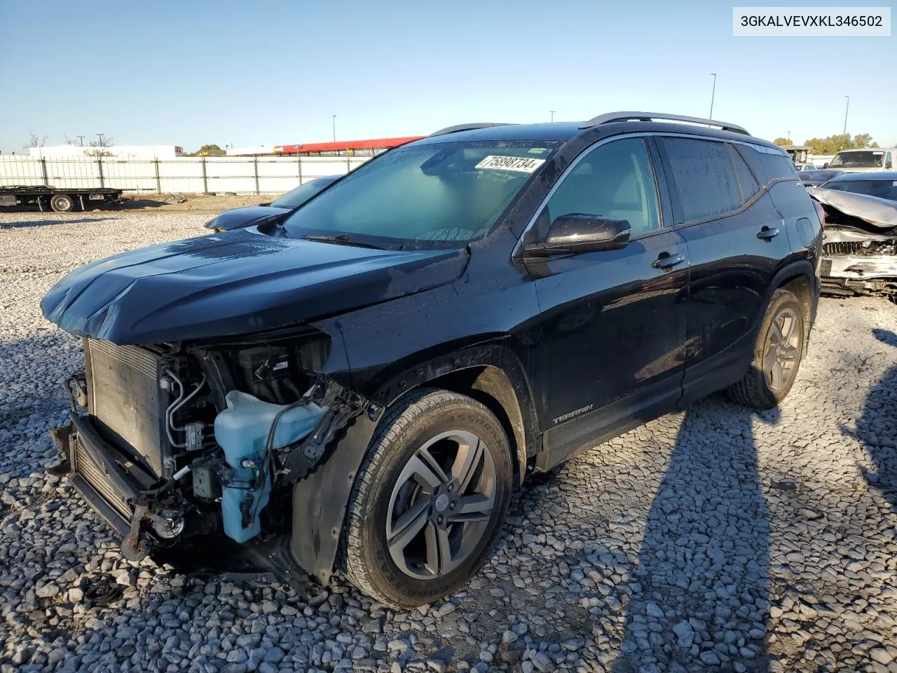 2019 GMC Terrain Slt VIN: 3GKALVEVXKL346502 Lot: 75898734