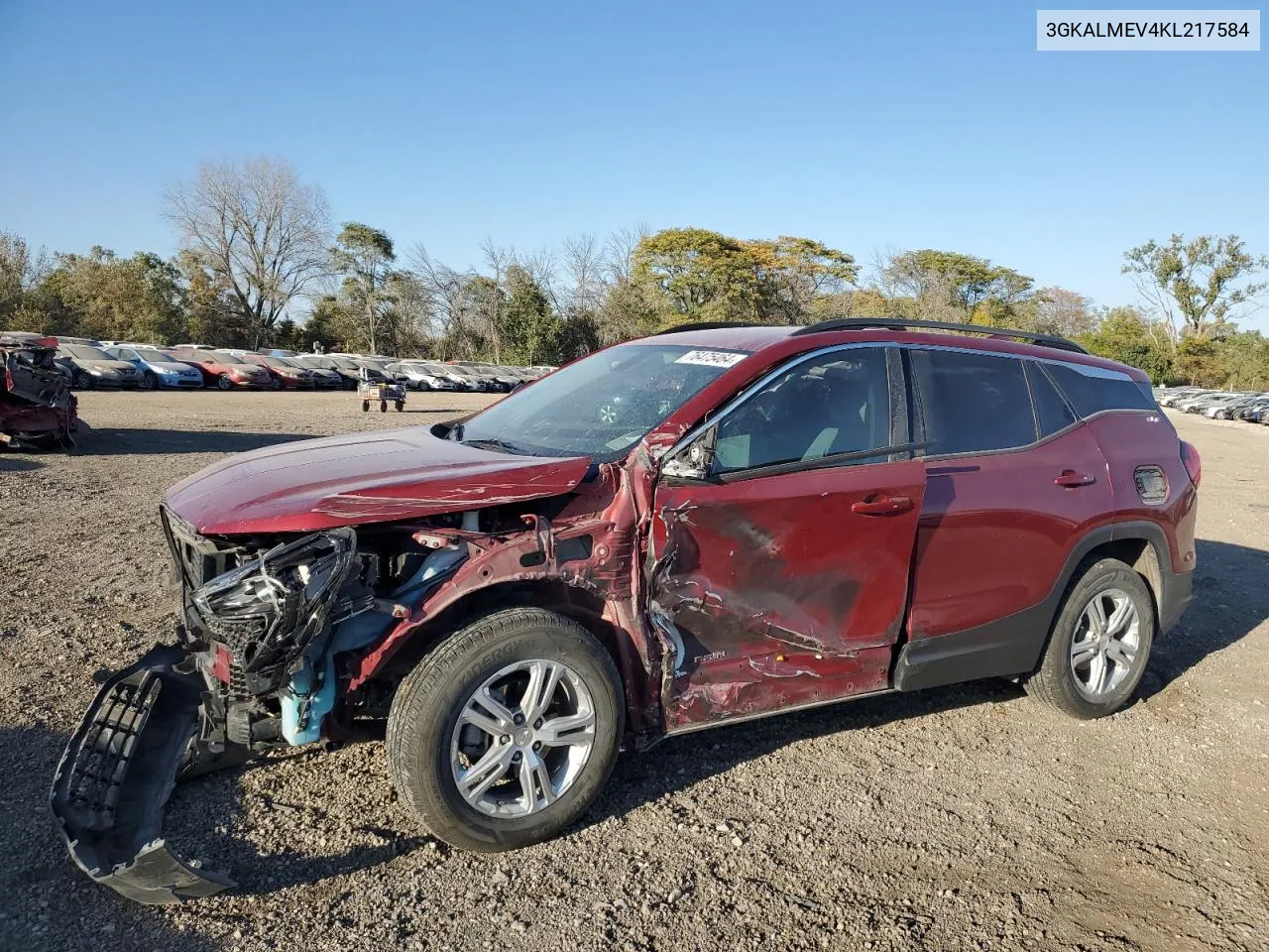 2019 GMC Terrain Sle VIN: 3GKALMEV4KL217584 Lot: 76475464