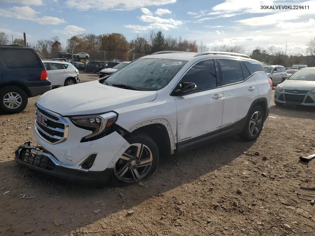 2019 GMC Terrain Slt VIN: 3GKALVEV0KL229611 Lot: 78603174