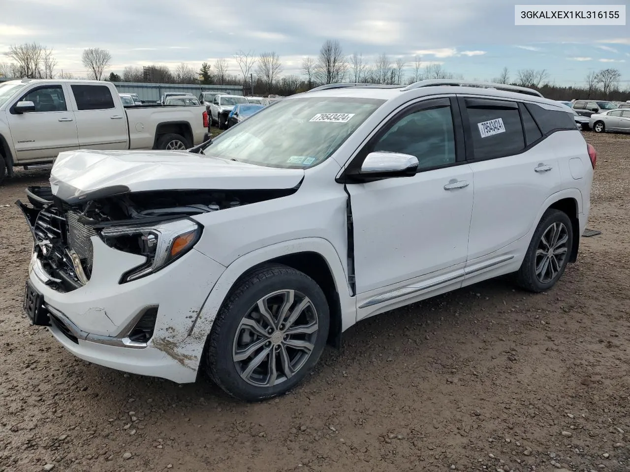 2019 GMC Terrain Denali VIN: 3GKALXEX1KL316155 Lot: 79543424