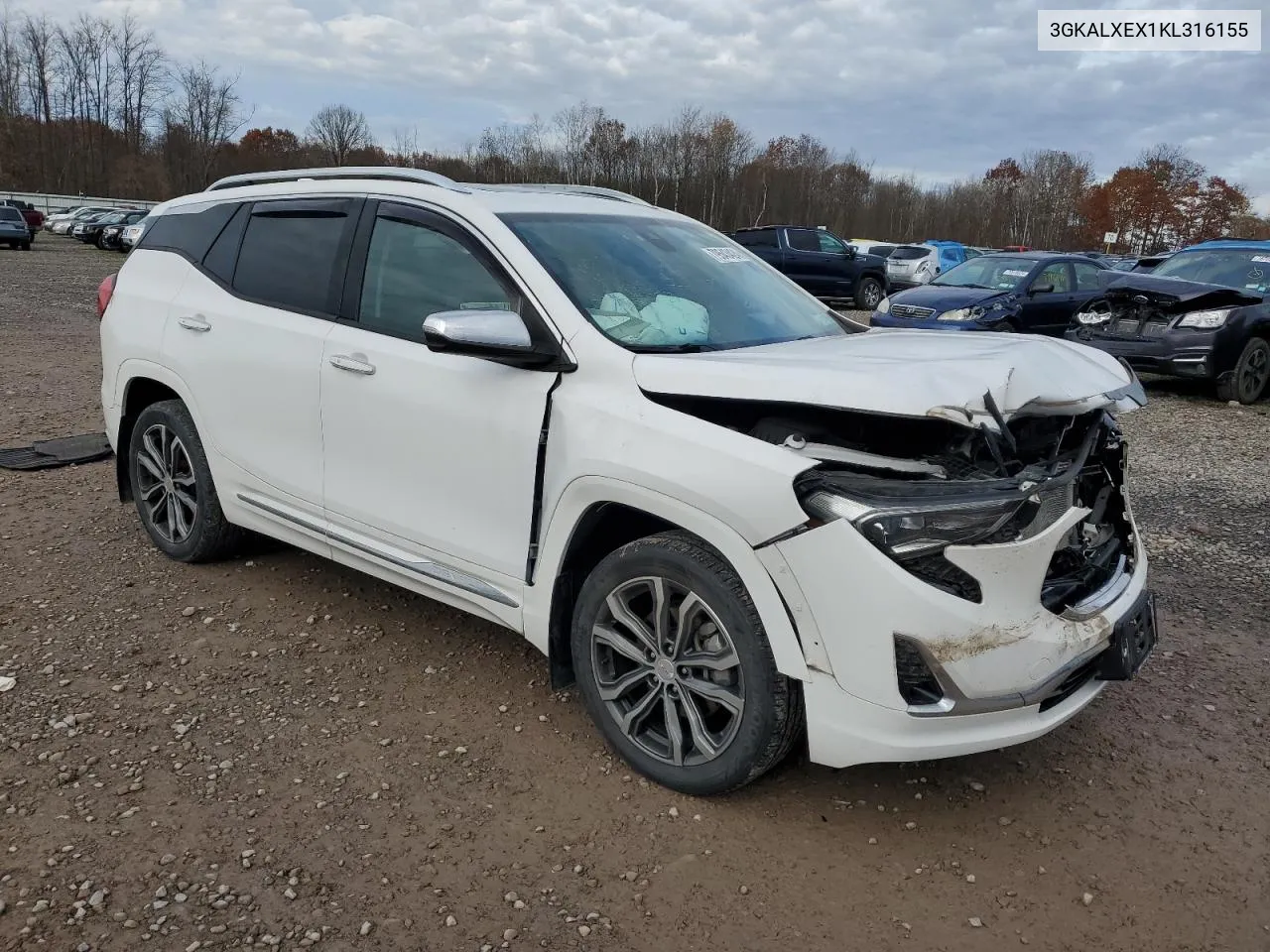 2019 GMC Terrain Denali VIN: 3GKALXEX1KL316155 Lot: 79543424