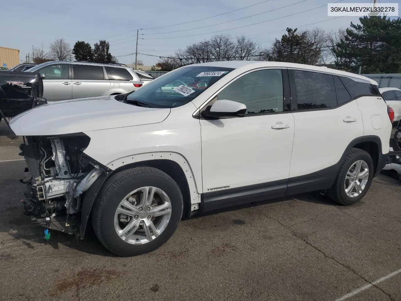 2019 GMC Terrain Sle VIN: 3GKALMEV2KL332278 Lot: 79903524