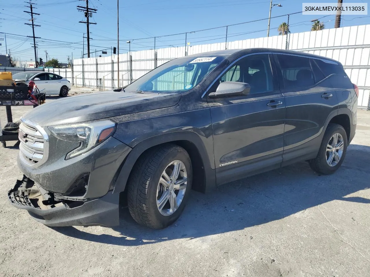 2019 GMC Terrain Sle VIN: 3GKALMEVXKL113035 Lot: 80952114