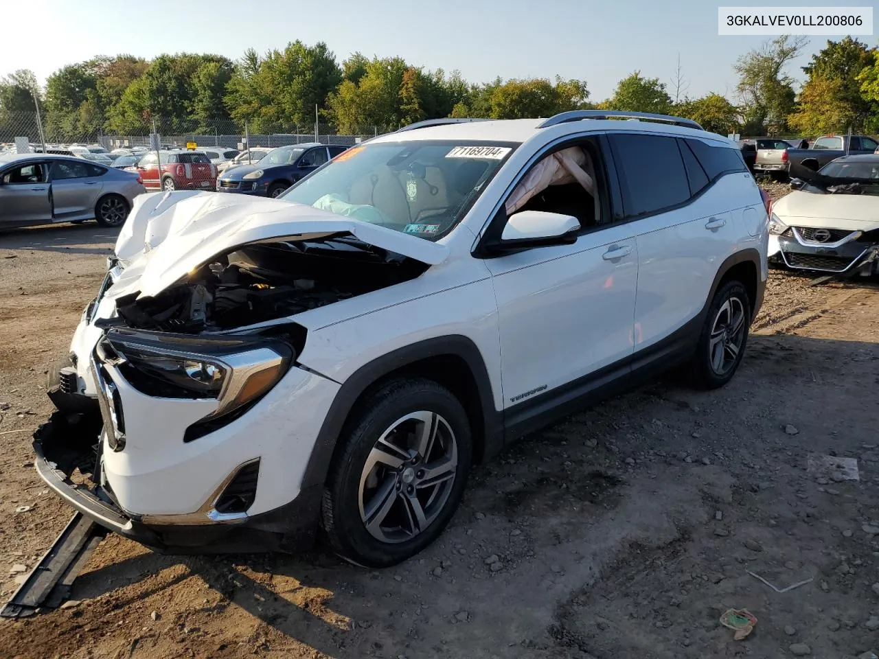 2020 GMC Terrain Slt VIN: 3GKALVEV0LL200806 Lot: 71169704