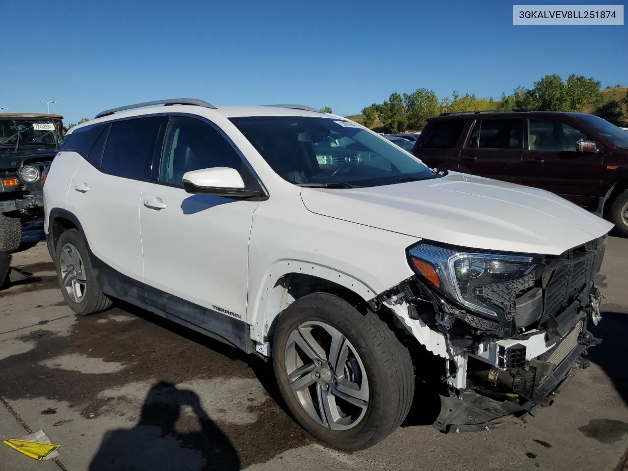 2020 GMC Terrain Slt VIN: 3GKALVEV8LL251874 Lot: 73059244